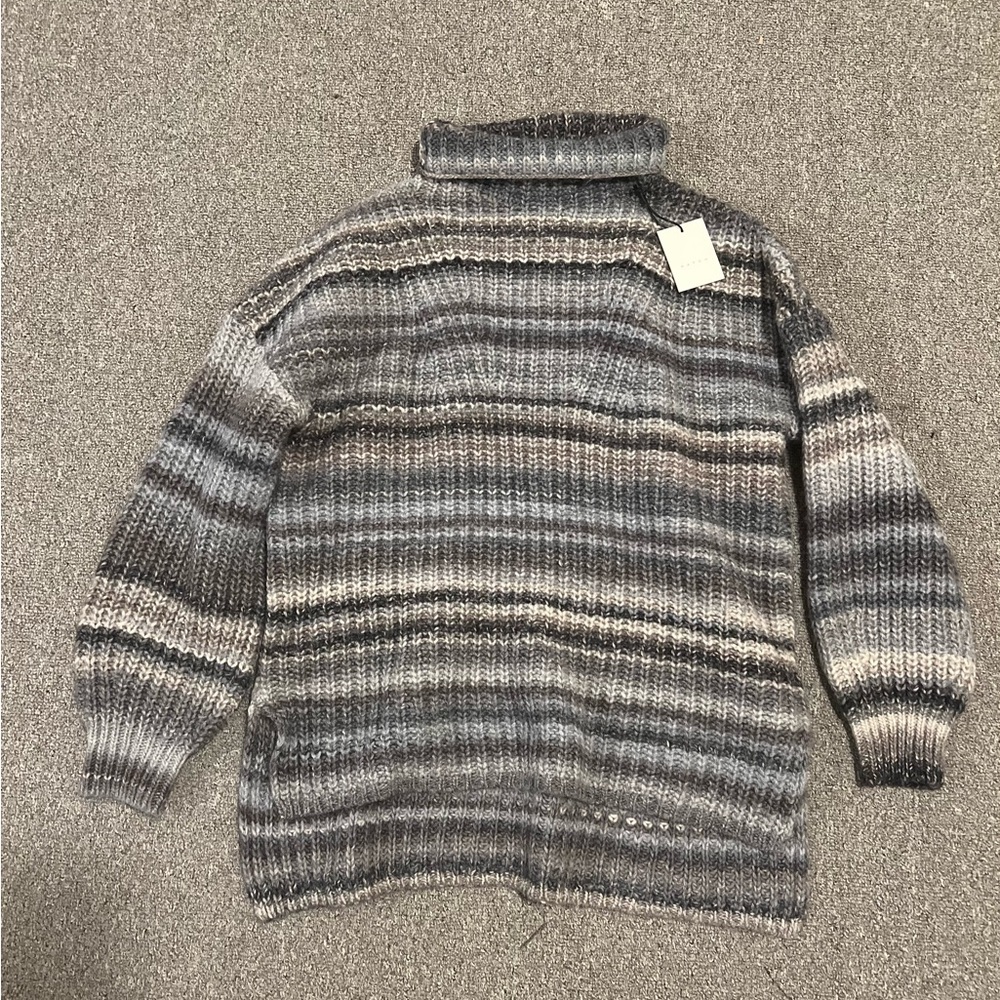 NWT Hatch Charcoal Multi Turtleneck Sweater